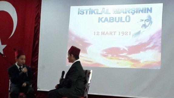 12 Mart İstiklal Marşımızın Kabulü ve Mehmet Akif ERSOY´u Anma Günü